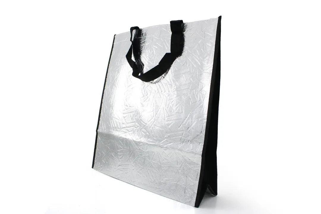 Non-Woven Fabric Tote Bag for Stylish Convenience - 34.5 x 12 x 38cm, Silver