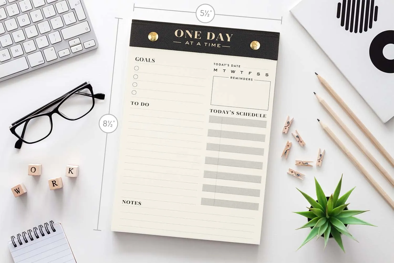 One Day at a Time Undated Planner Pad