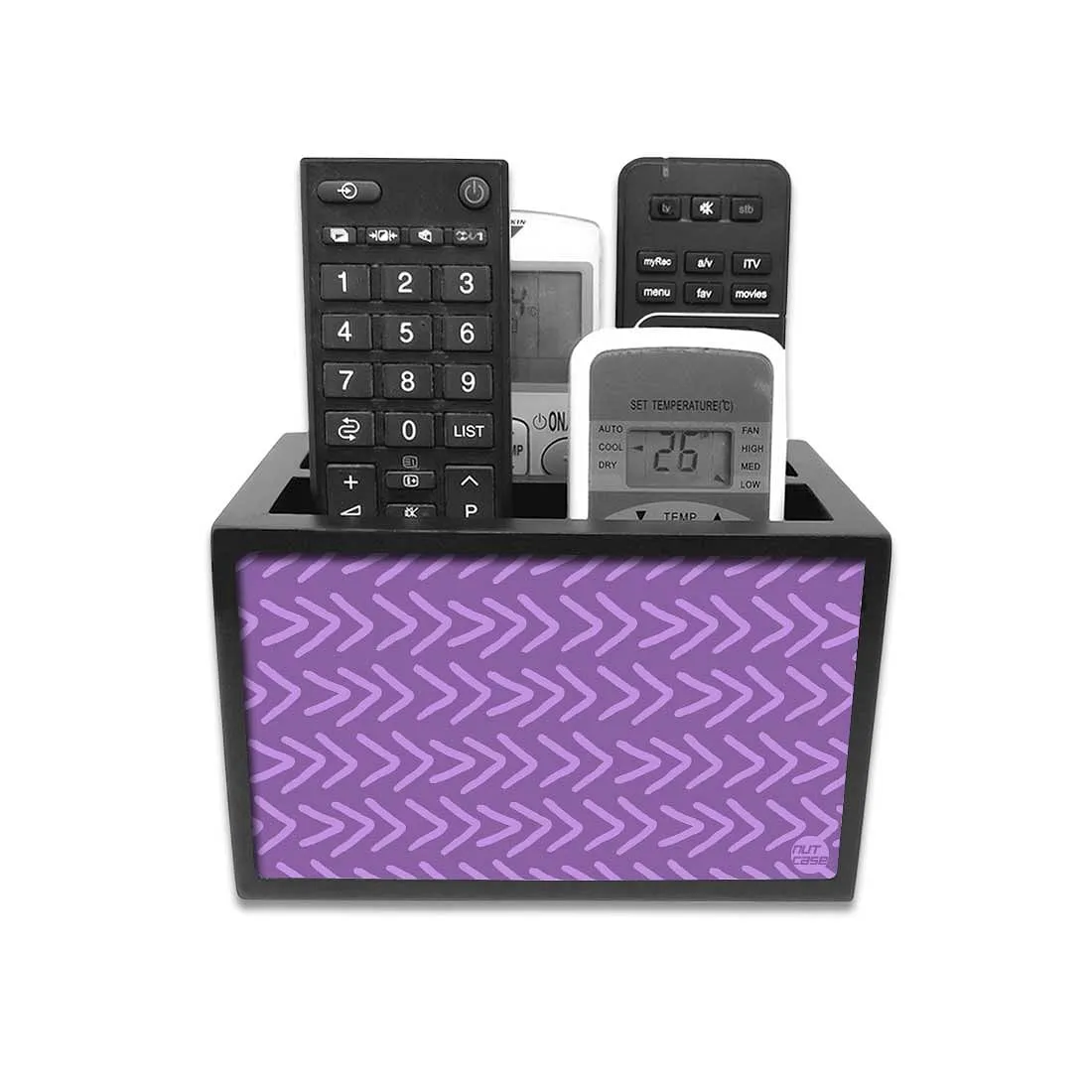 Organizer For TV AC Remotes - Pink and Purple arrows