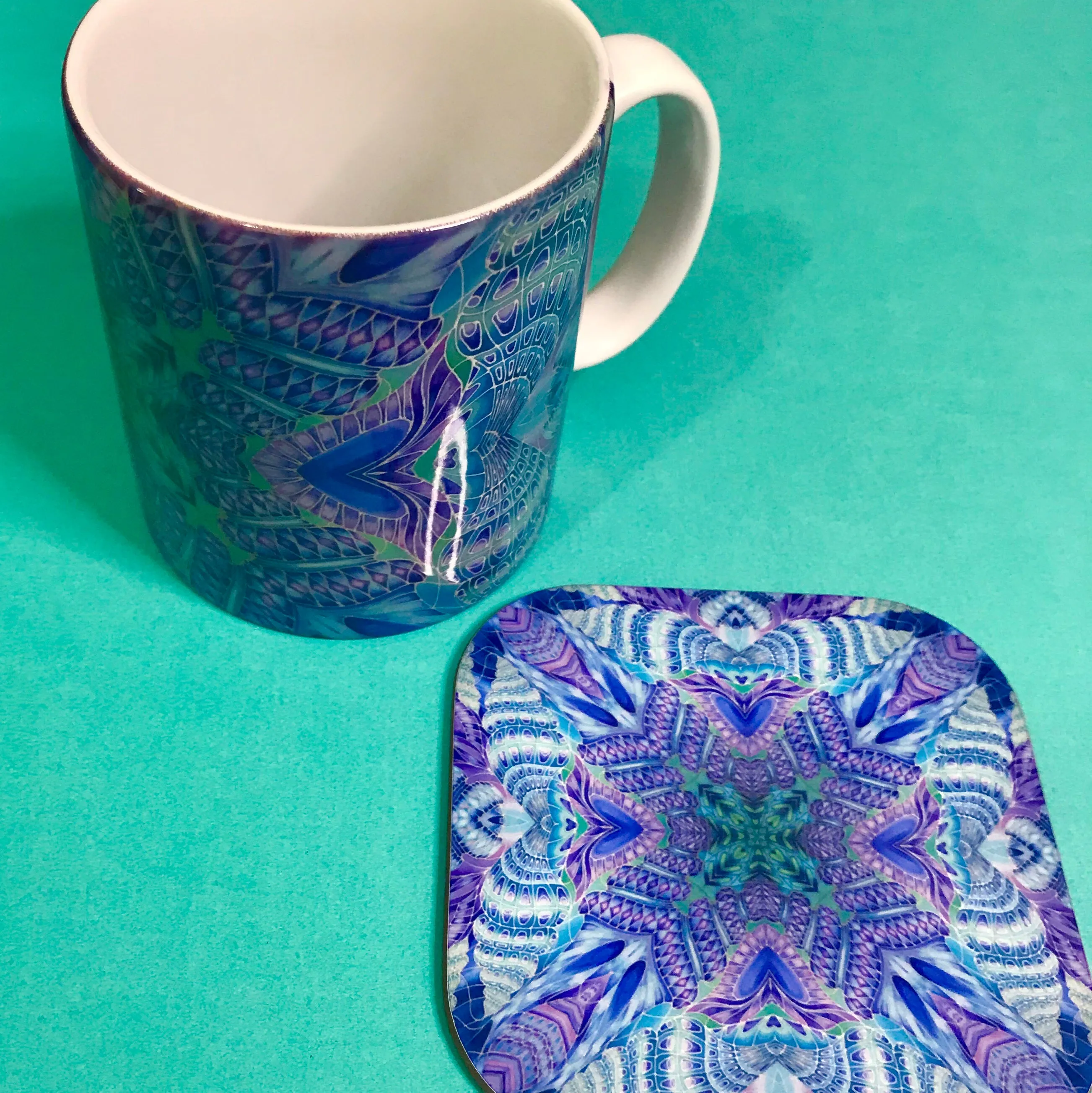 Persian Mug and Coaster Box Set or Mug only - Colourful Mug Set - Persian Mug Gift