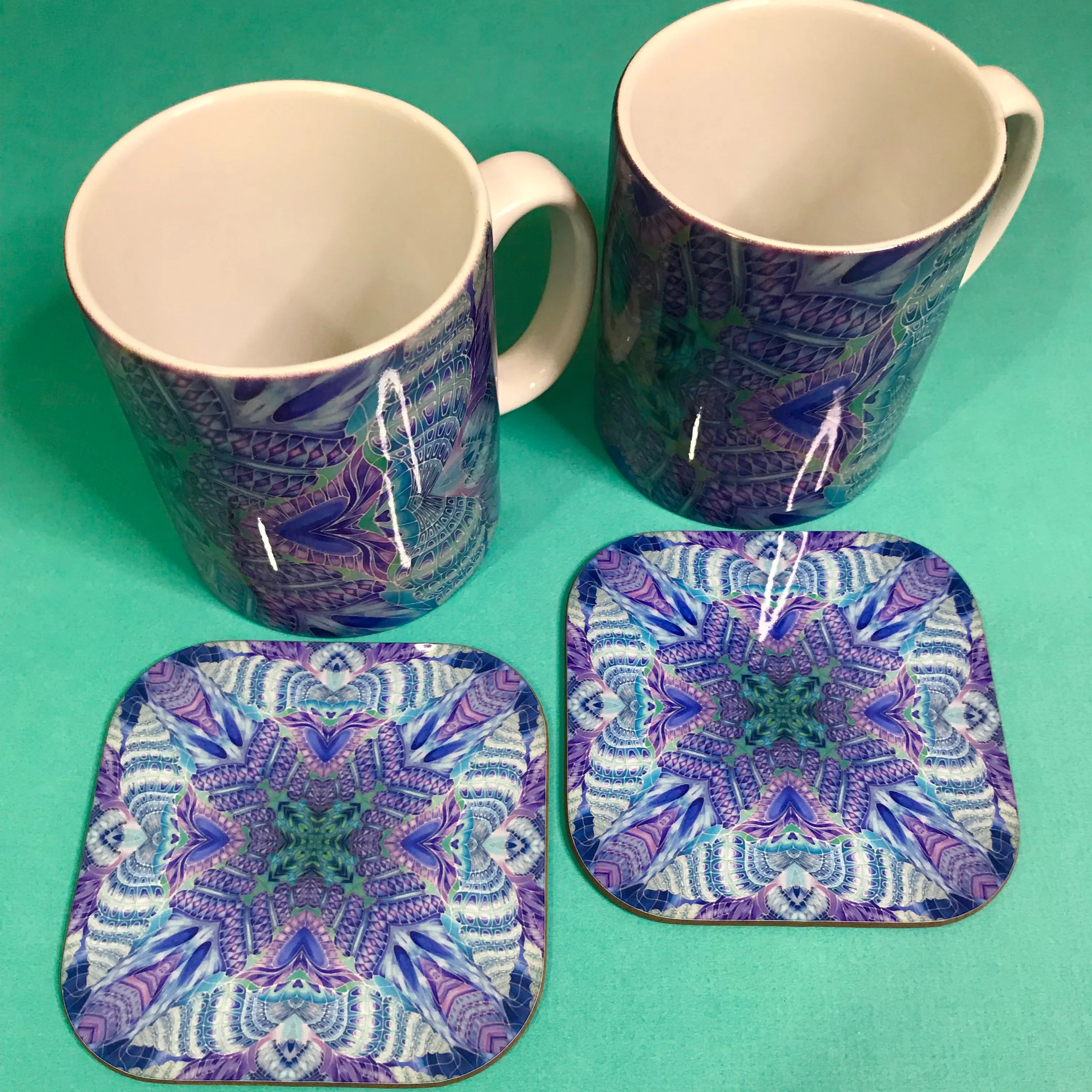 Persian Mug and Coaster Box Set or Mug only - Colourful Mug Set - Persian Mug Gift