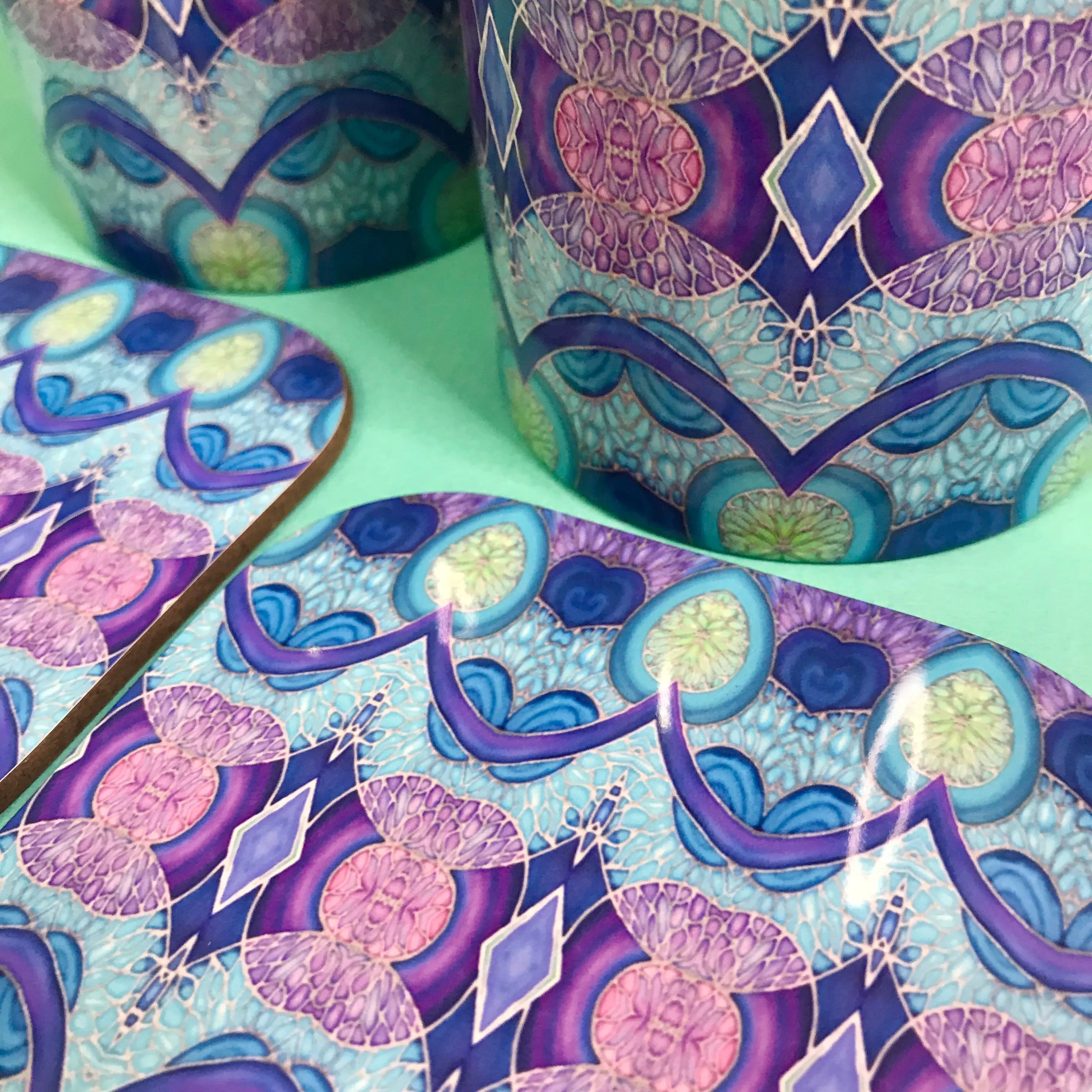 Persian Mug and Coaster Box Set or Mug only - Colourful Mug Set - Persian Mug Gift