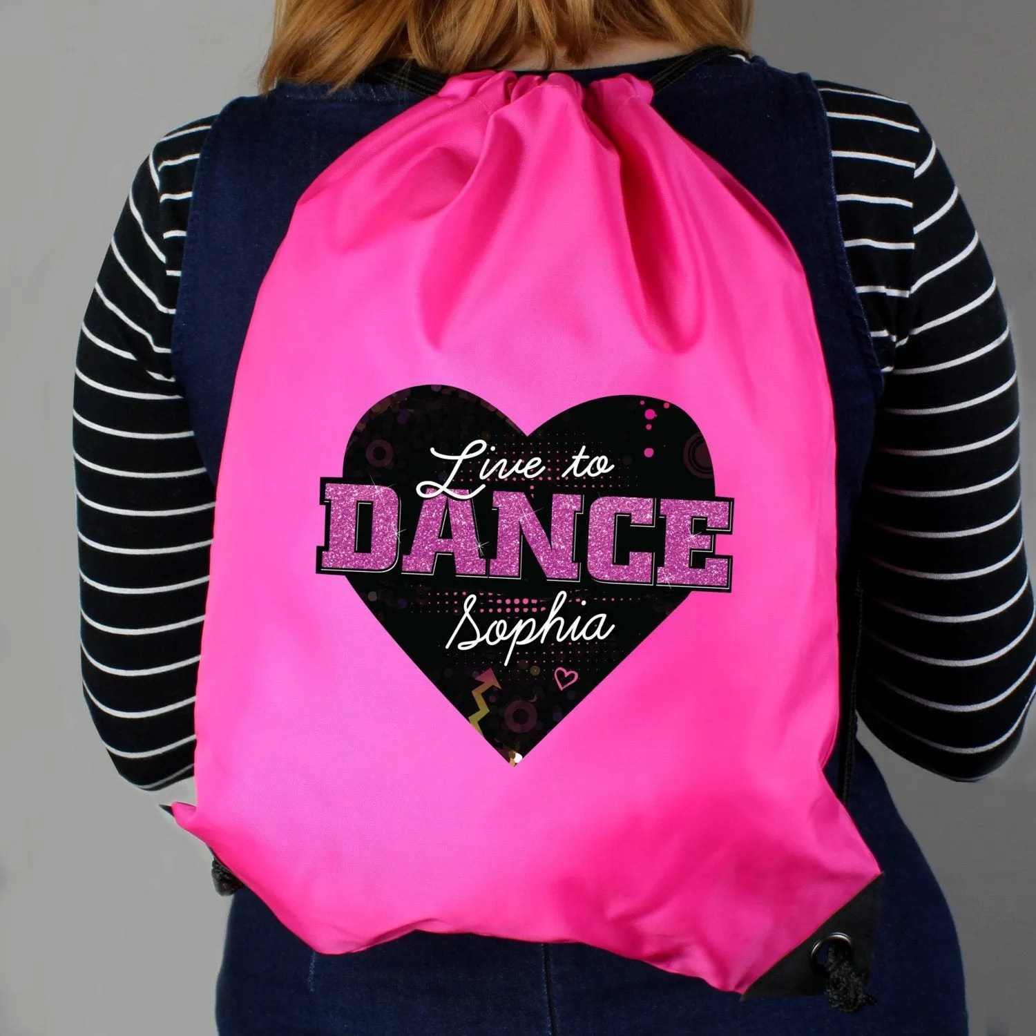 Personalised Live to Dance Pink Kit Bag