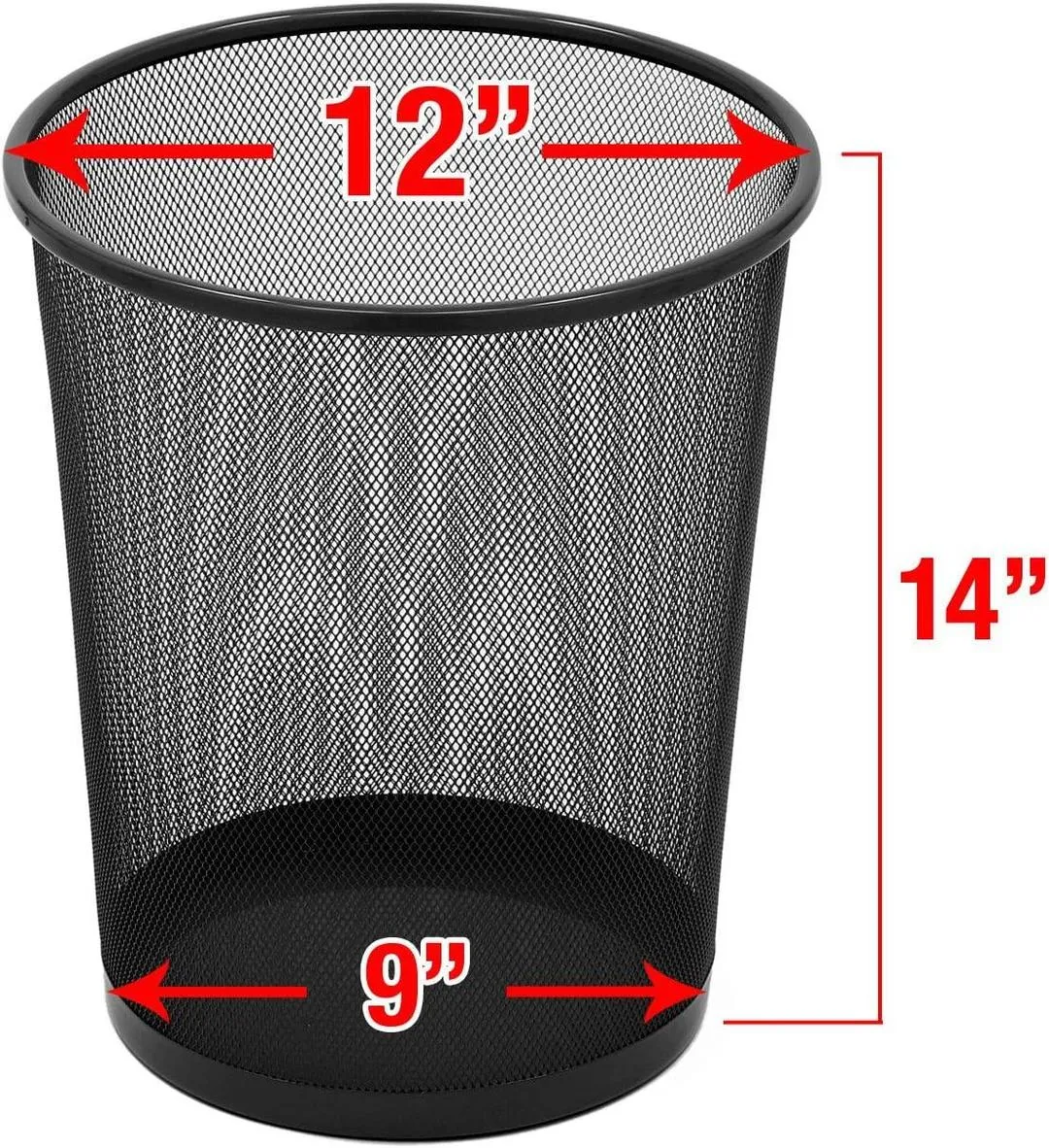 Portable Mesh Round Open Top Trash Can