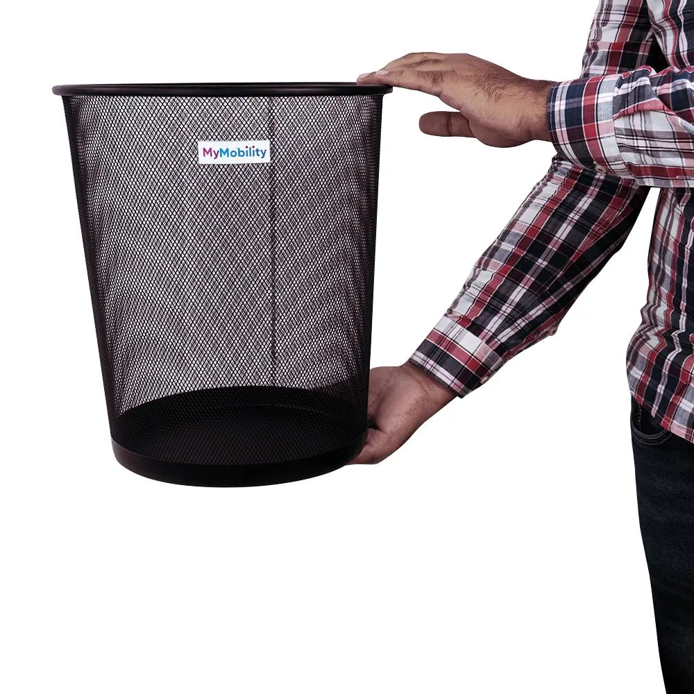 Portable Mesh Round Open Top Trash Can