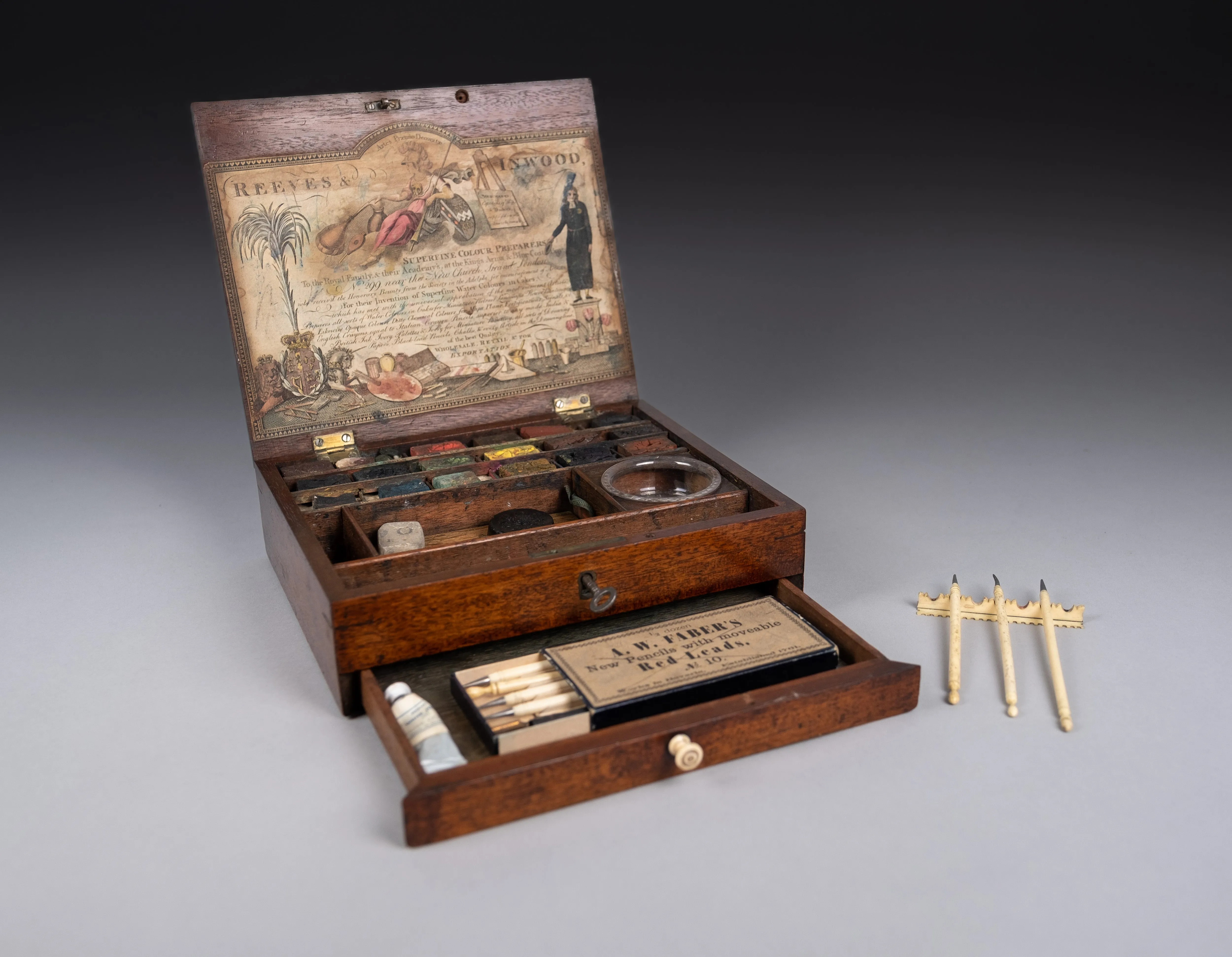 Rare 18th Century Reeves & Inwood Watercolour Paint Box, c.1785