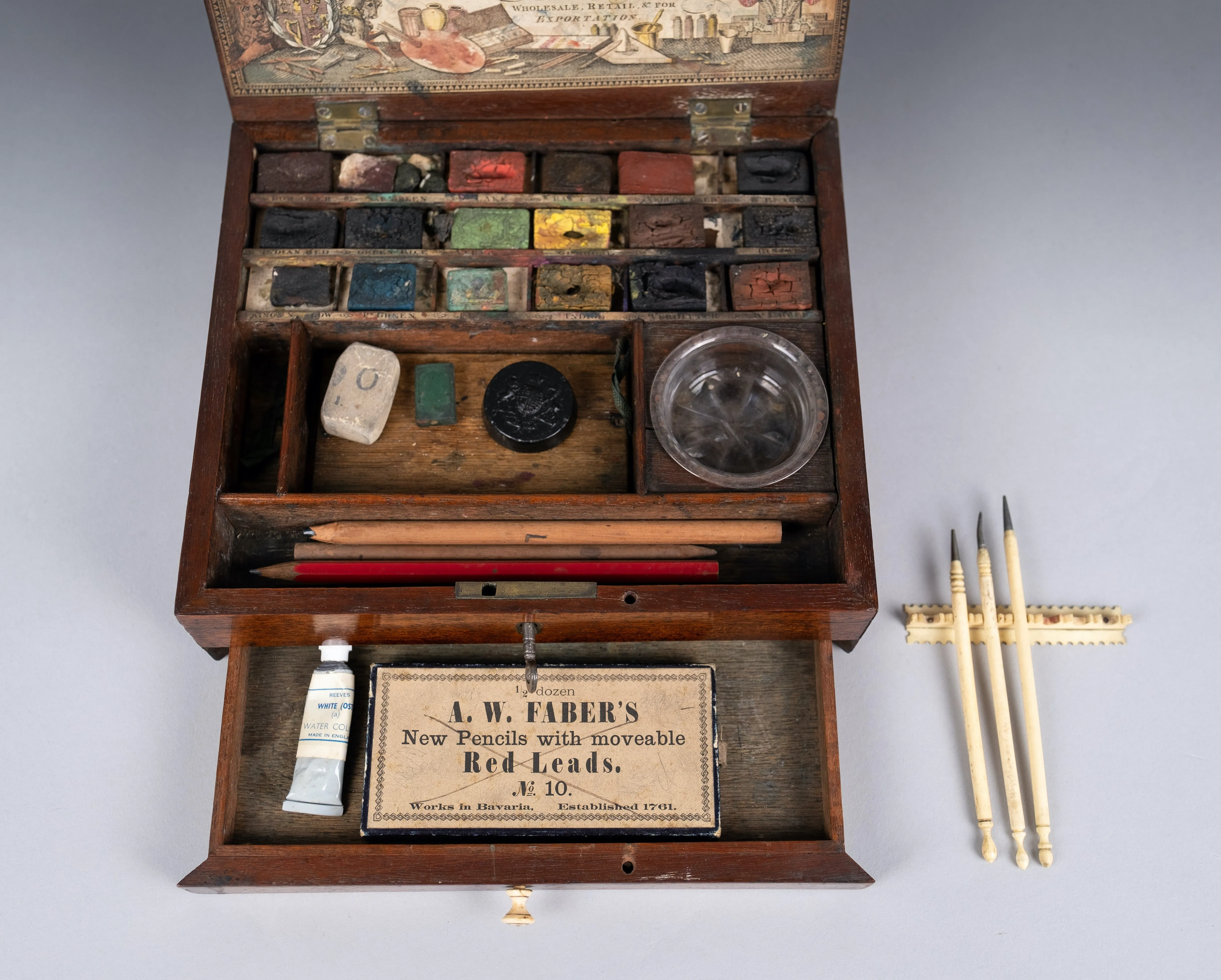 Rare 18th Century Reeves & Inwood Watercolour Paint Box, c.1785