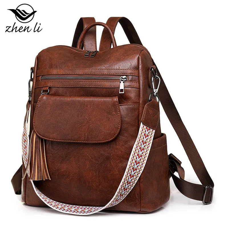 SHOULDER BAG FOR WOMEN, LARGE CAPACITY RETRO DUAL-PURPOSE SINGLE SHOULDER CROSSBODY BAG, CASUAL WOMEN'S BACKPACK