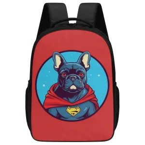 Super Frenchie - 16 Inch Dual Compartmen Backpack