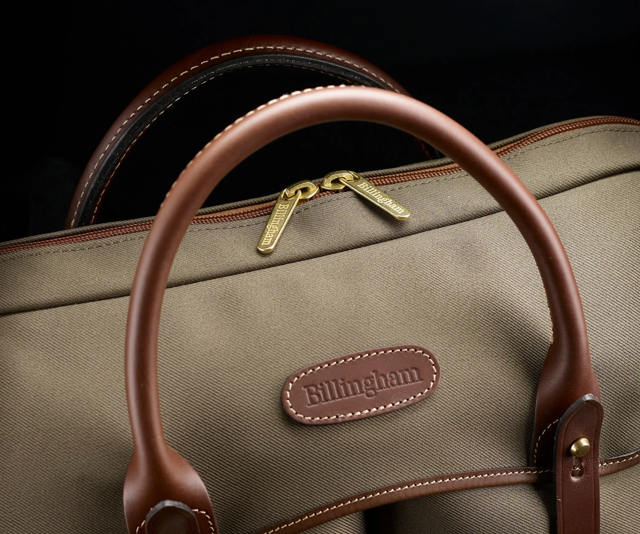 Thomas Briefcase & Laptop Bag - Sage FibreNyte / Chocolate Leather