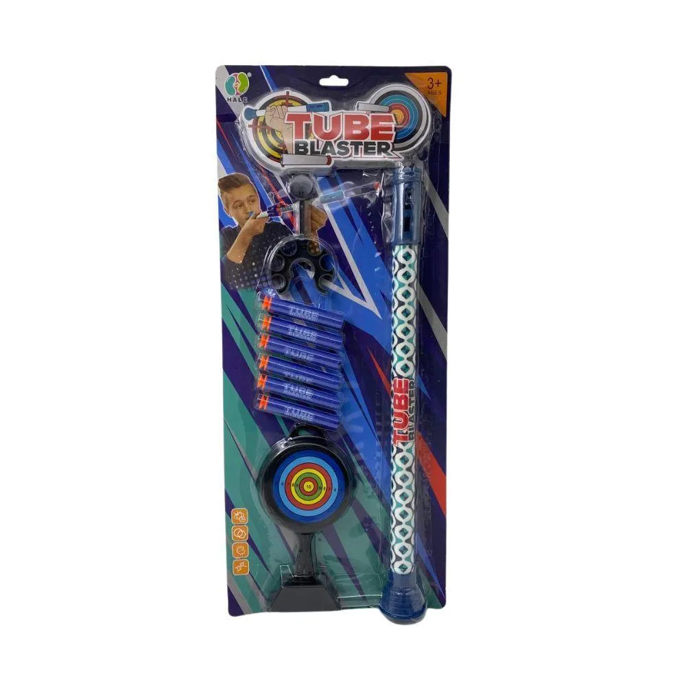 Tube Blaster Blow Dart Shooter Set - Ages 6  - 1PC Assorted Color