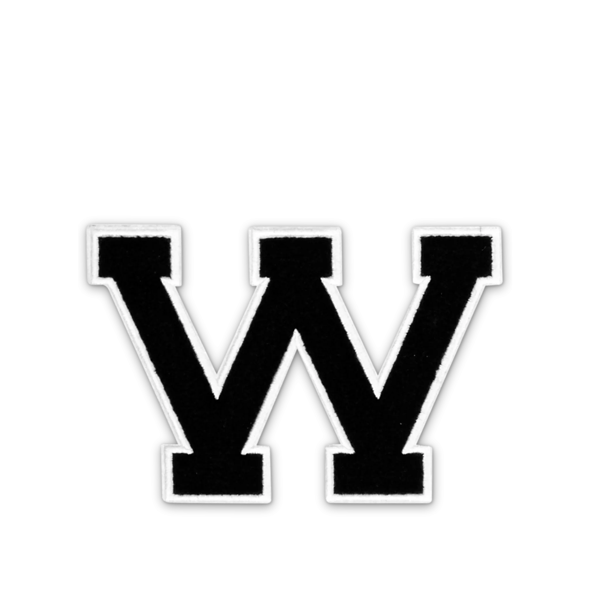 Varsity Letter W - Black