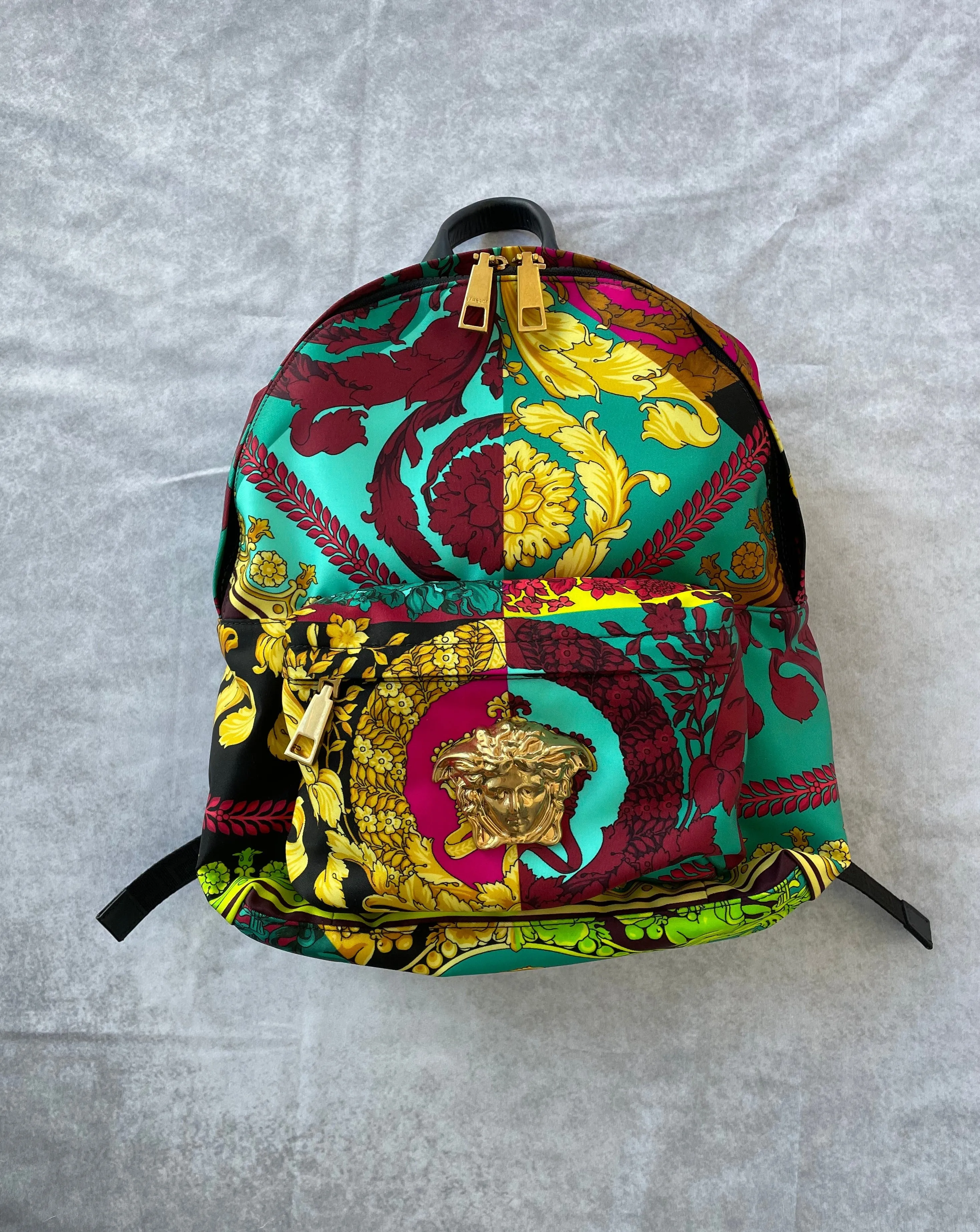 VERSACE | MEDUSA NYLON ZIP BACKPACK | MULTI PRINT