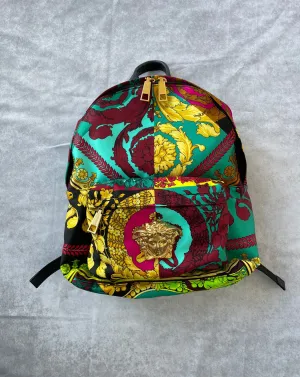 VERSACE | MEDUSA NYLON ZIP BACKPACK | MULTI PRINT