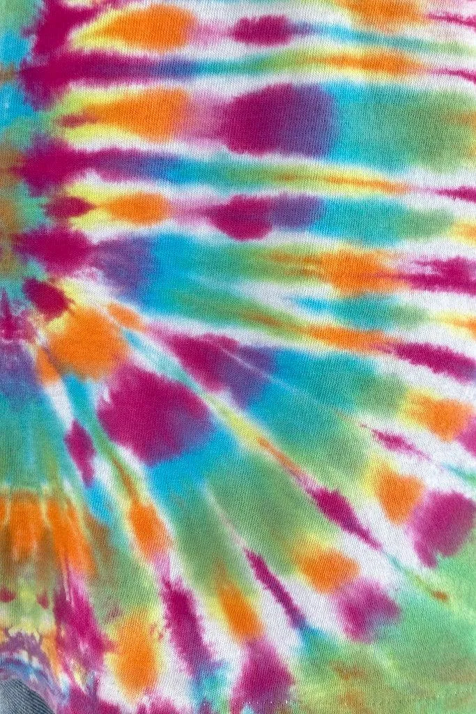 Vintage 1980s Tie Dye T-Shirt - Green Wave