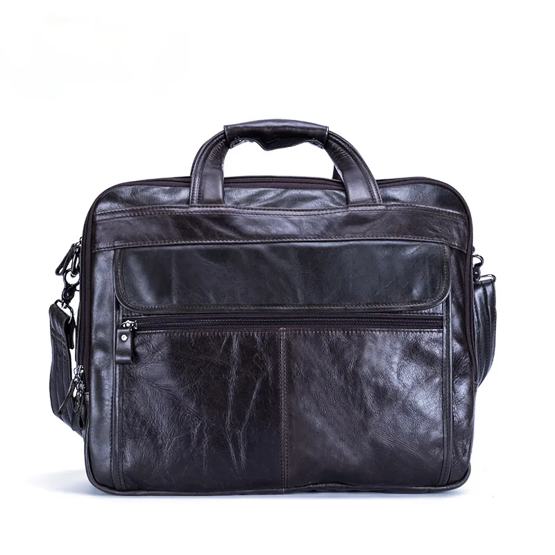 Vintage Men Leather Business Briefcases Laptop