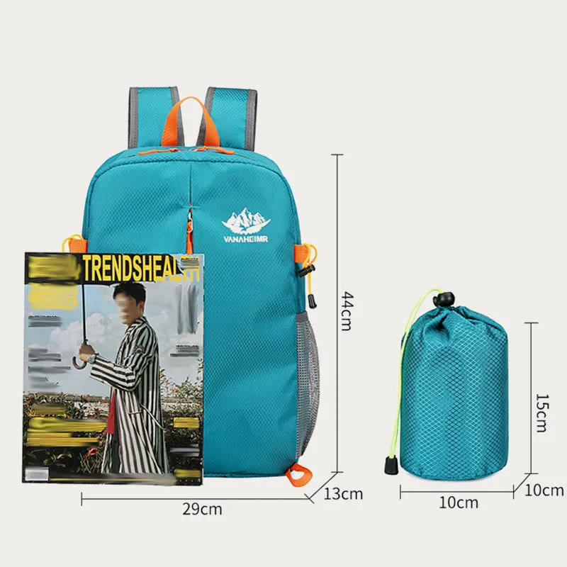 Waterproof Backpack For Outdoor Travel Light weight Foldable Casual Day Pack