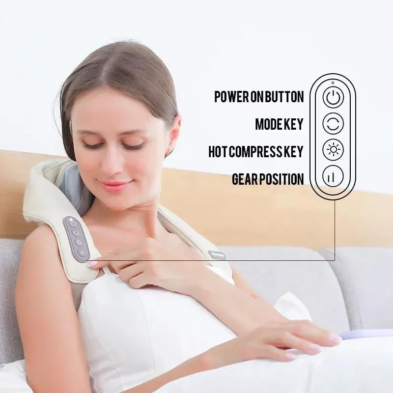 Wireless Neck & Back Massager With Heat